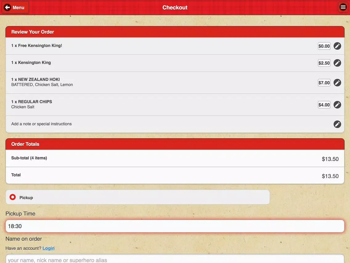 Capturas de tela do All Aboard Seafoods Bellevue iPad 