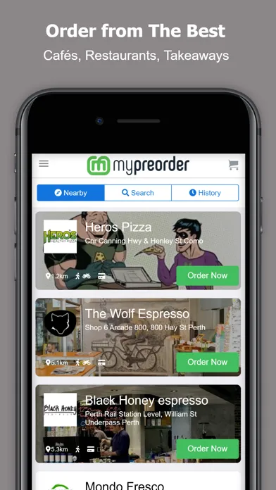 Capturas de pantalla de mypreorder - food & drink