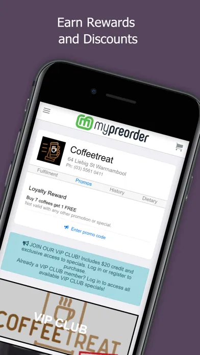 Capturas de pantalla de mypreorder - food & drink