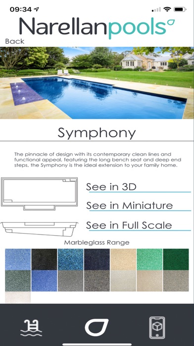 Capturas de tela do Narellan Pools AR