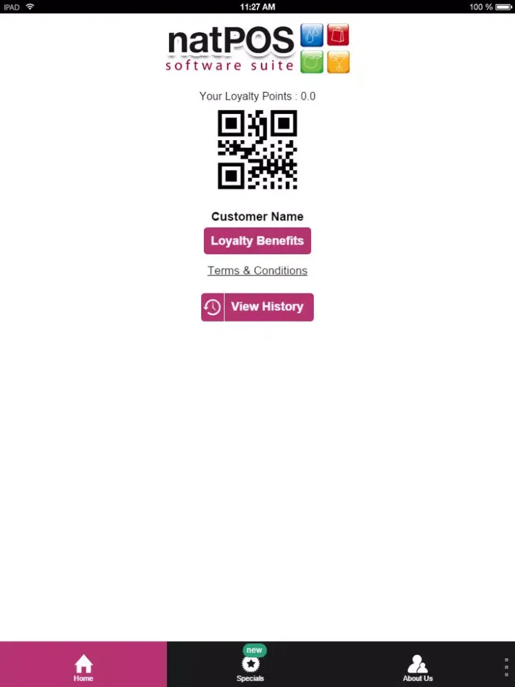 natPOS Loyalty iPad 应用截图