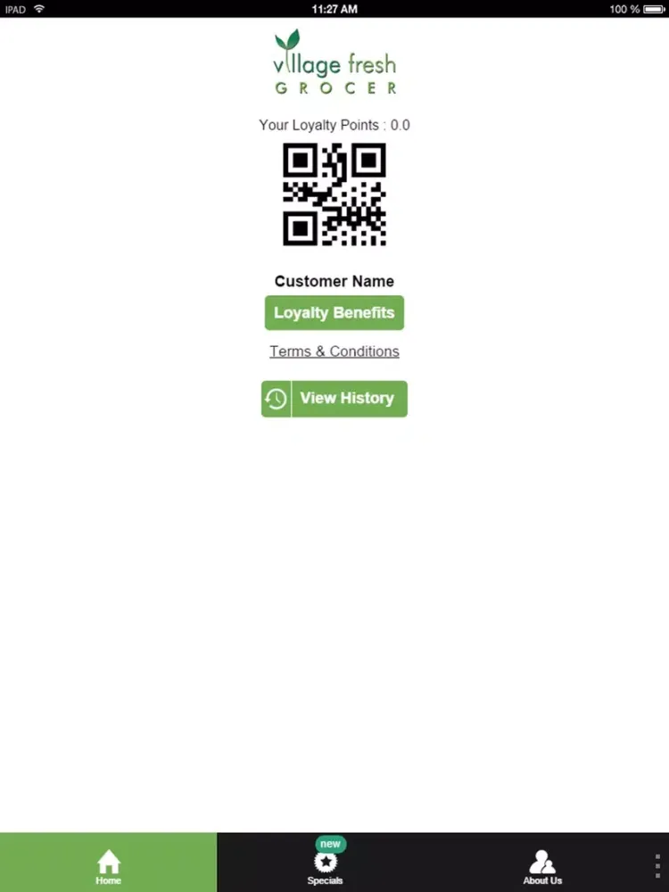 Ảnh chụp màn hình của Village Fresh Grocer iPad 
