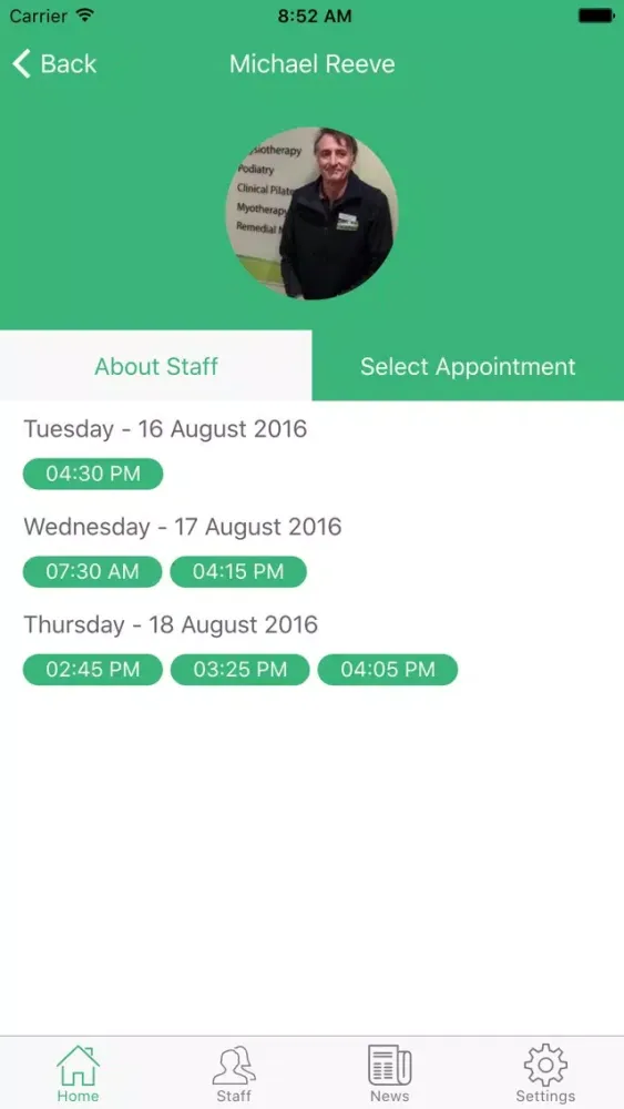 ภาพหน้าจอของ Watsonia Physio