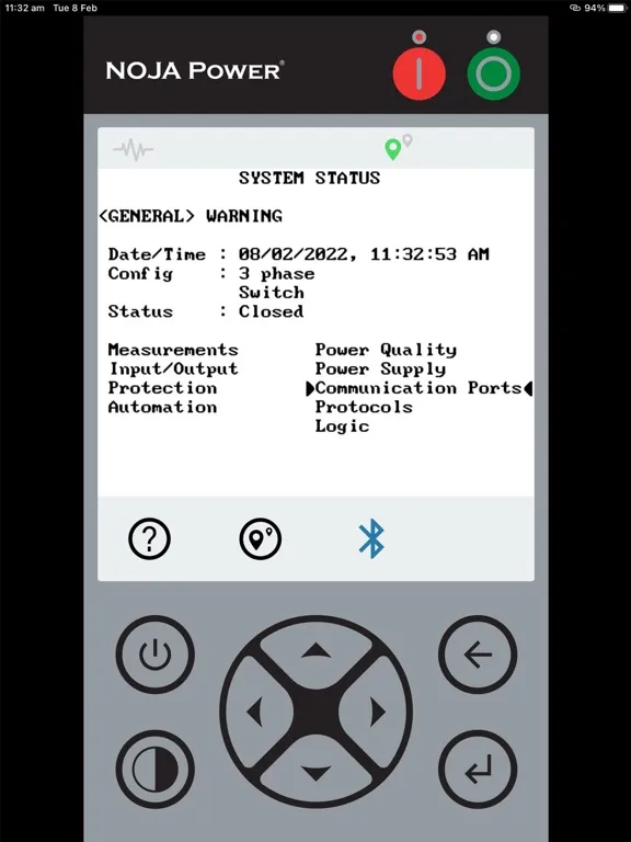 NOJA Power Remote HMI iPad  स्क्रीनशॉट