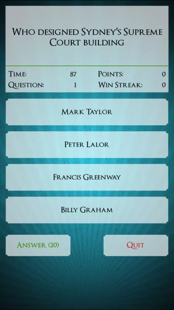 Captures d'écran de Trivia Master - Australia
