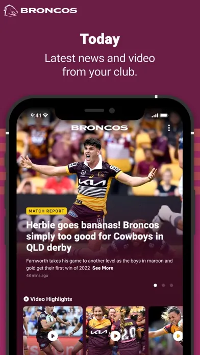 Capturas de tela do Brisbane Broncos
