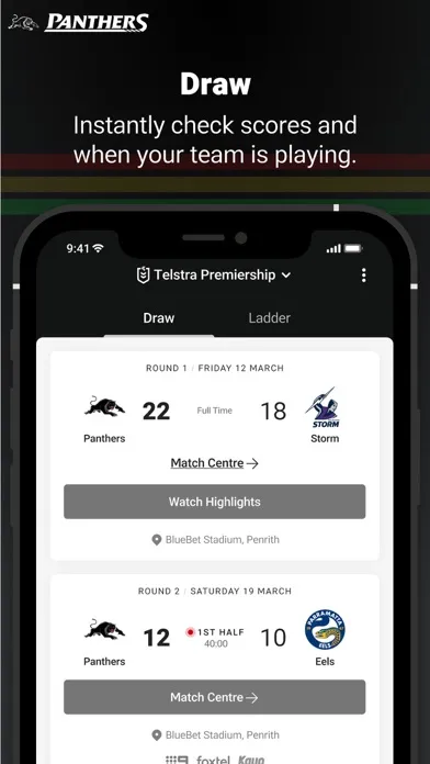 Penrith Panthers 스크린샷