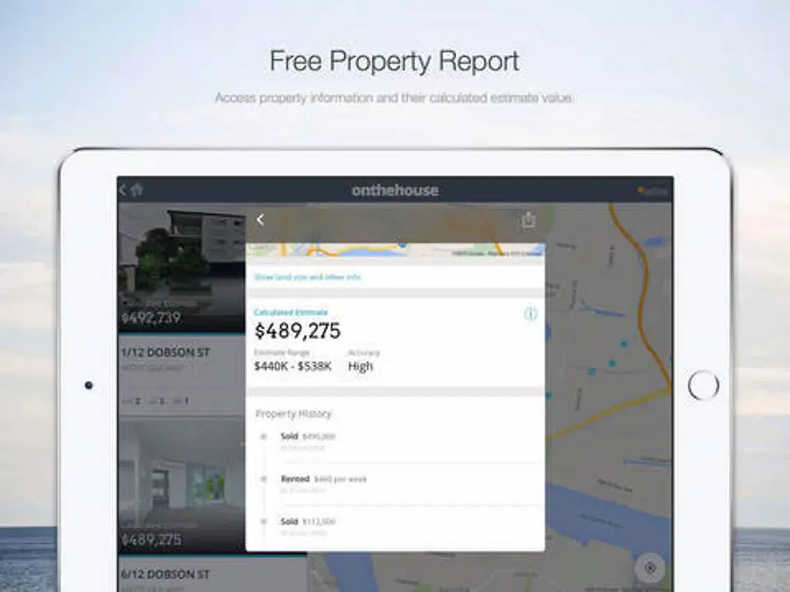 صور Onthehouse Property Values iPad 