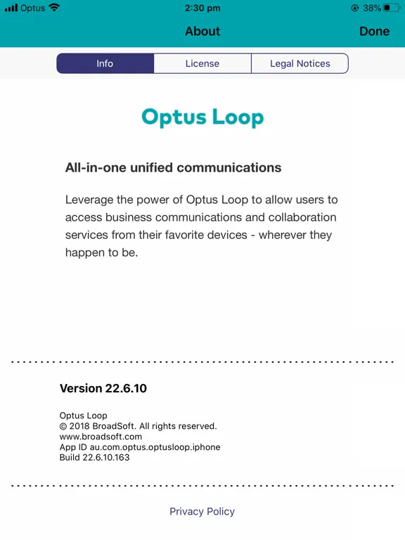 Capturas de pantalla de Optus Loop iPad 