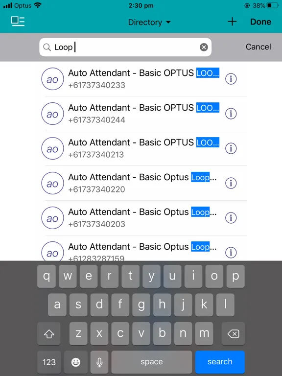 Capturas de pantalla de Optus Loop iPad 