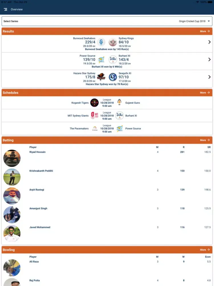 Origin Cricket Cup iPad  스크린샷