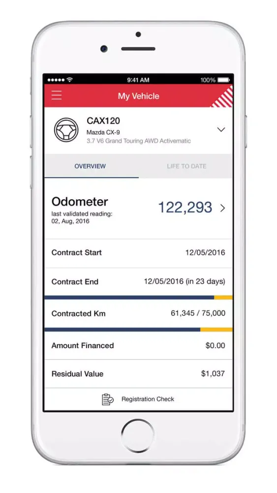 Capturas de tela do ORIX Customer Companion