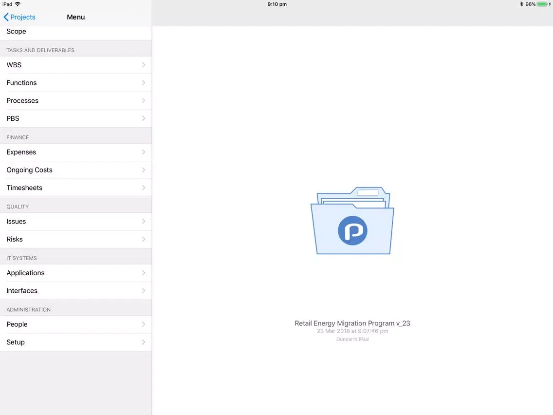 iProject (mobile) iPad 应用截图