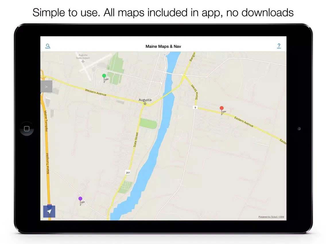 Ảnh chụp màn hình của Maine Offline Maps & Offline Navigation iPad 