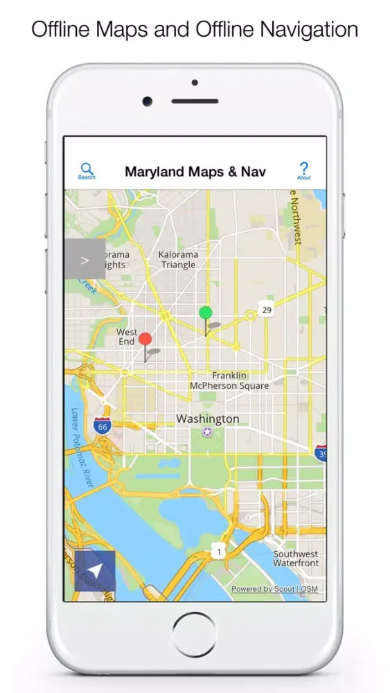 Captures d'écran de Maryland Offline Maps and Offline Navigation
