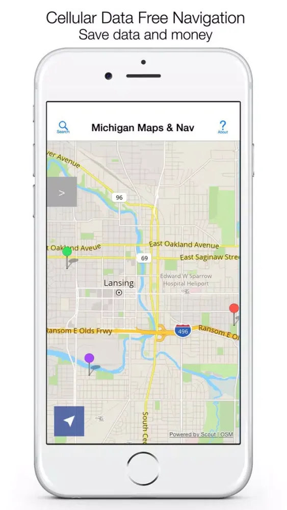 Capturas de pantalla de Michigan Offline Maps & Offline Navigation