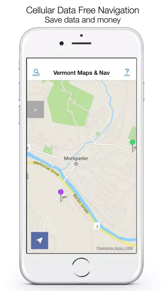 Capturas de tela do Vermont Offline Maps
