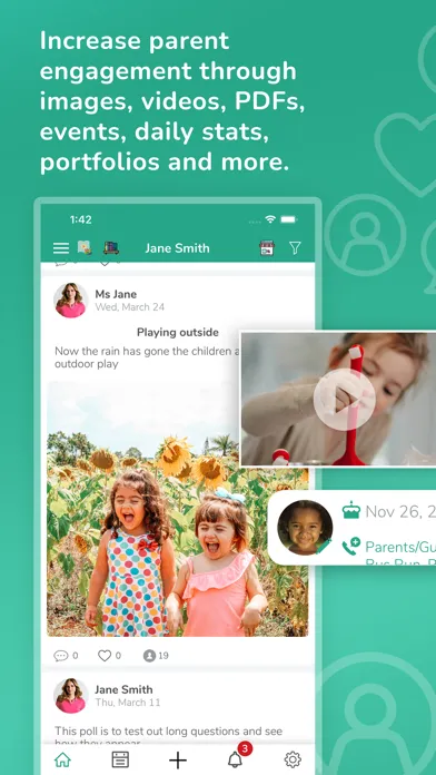Capturas de tela do OWNA Childcare App