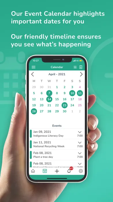 Capturas de tela do OWNA Childcare App