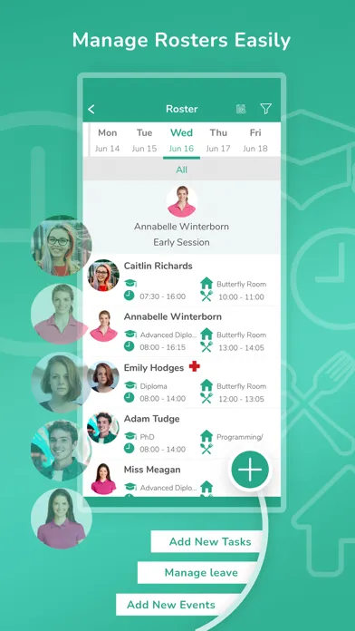 Capturas de tela do OWNA Childcare App