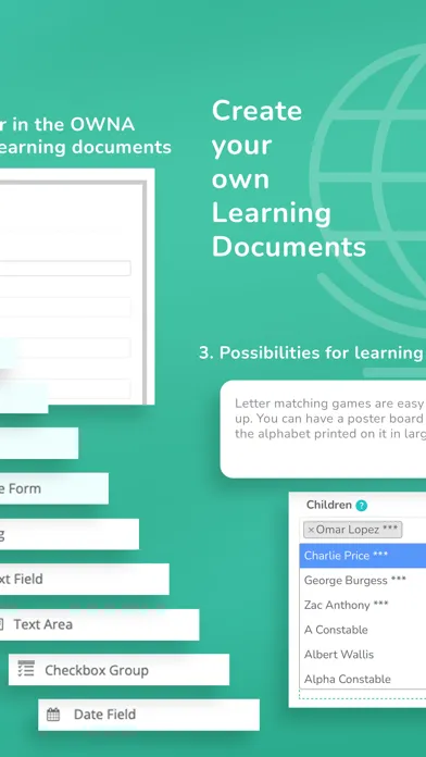Capturas de tela do OWNA Childcare App