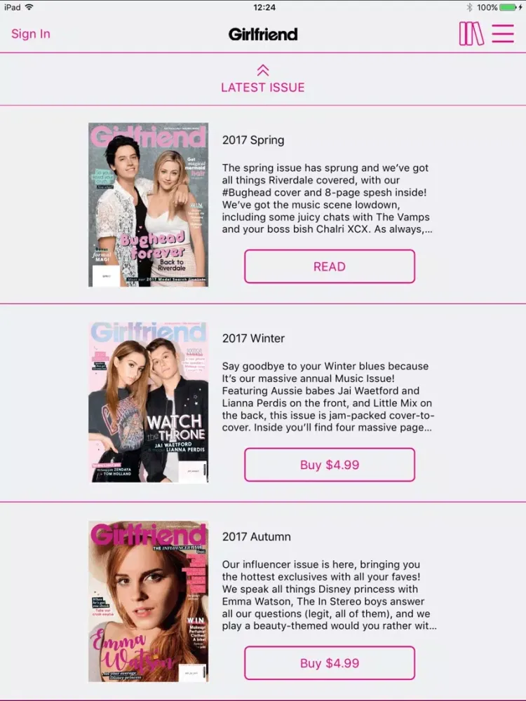 Girlfriend Mag iPad  Ekran Görüntüleri