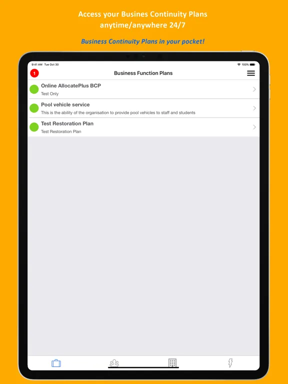 Ảnh chụp màn hình của pocketBCP iPad 