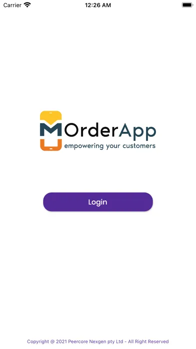 mOrder App Screenshots