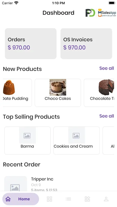 mOrder App Screenshots