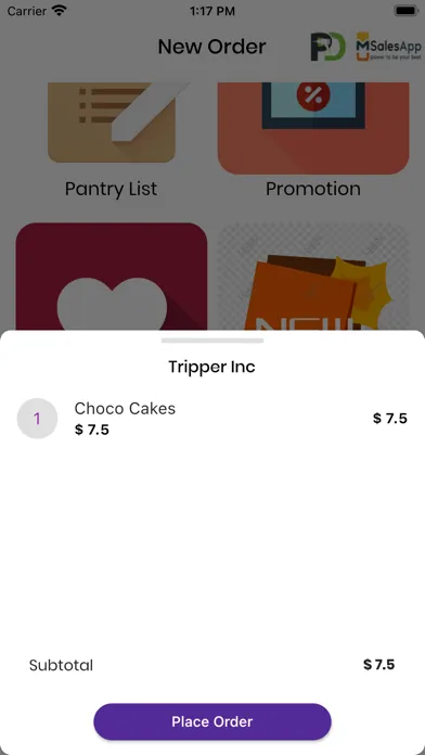 mOrder App Screenshots