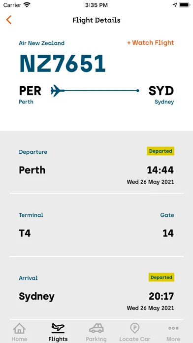Perth Airport سکرین شاٹس