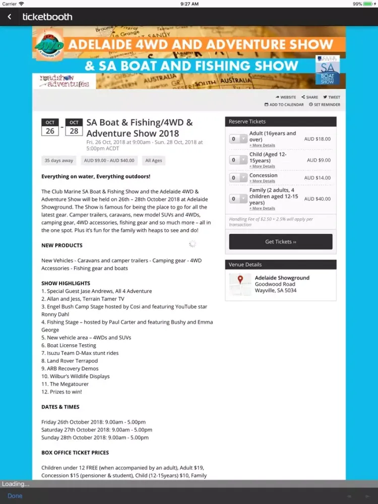 Adelaide 4WD Show iPad 應用截圖