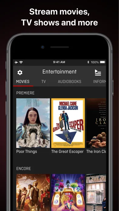 ภาพหน้าจอของ Qantas Entertainment