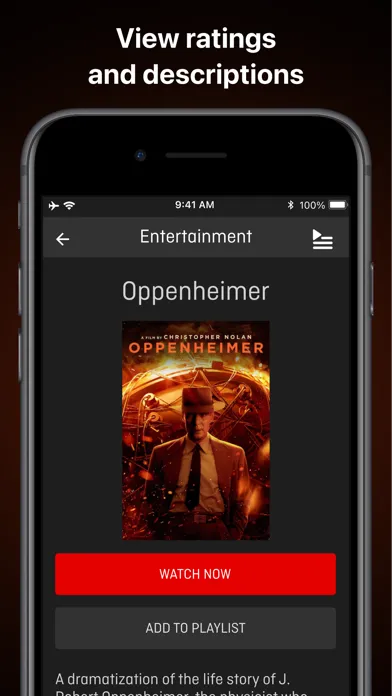 ภาพหน้าจอของ Qantas Entertainment
