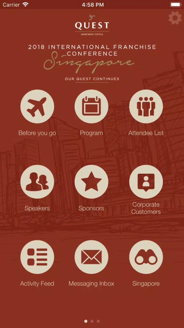 Quest 2018 Conference App Screenshots