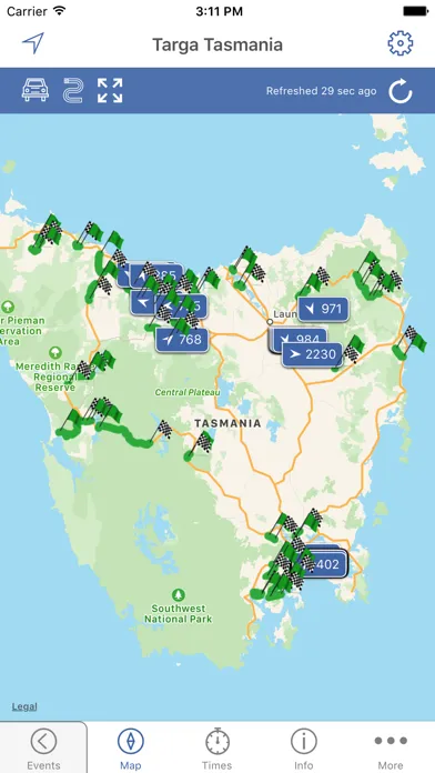 Zrzuty ekranu RallySafe - Spectators app