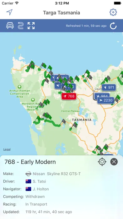 Zrzuty ekranu RallySafe - Spectators app