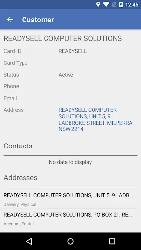 Tangkapan skrin Readysell Mobile