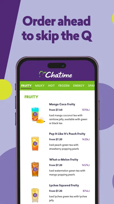 Tangkapan skrin Chatime Australia