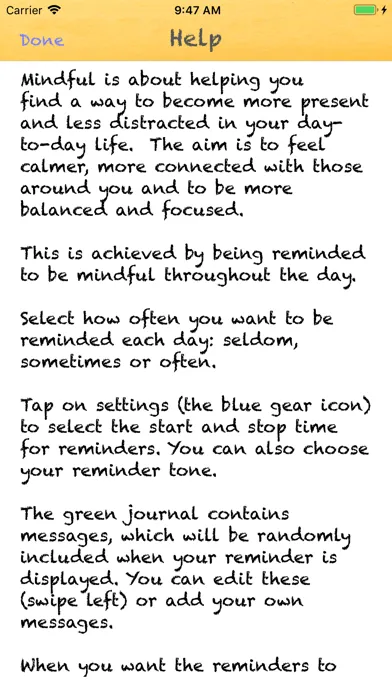 ภาพหน้าจอของ Mindful