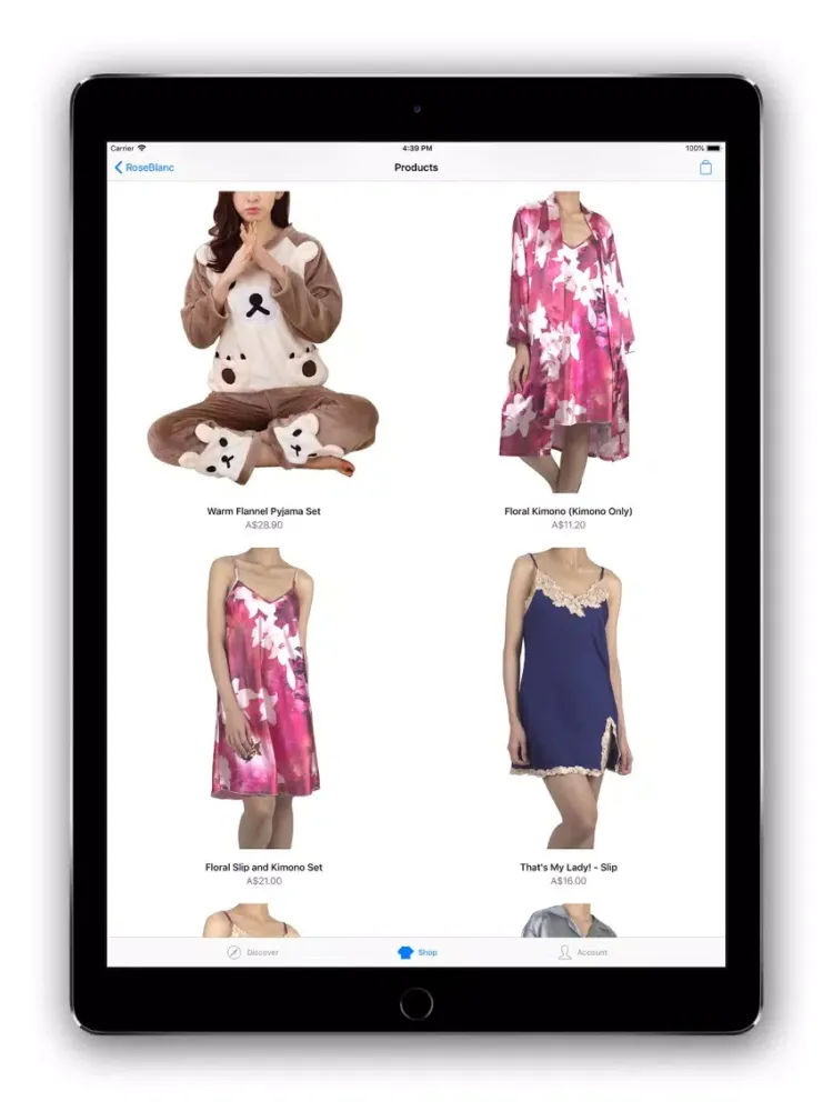 RoseBlanc iPad 应用截图