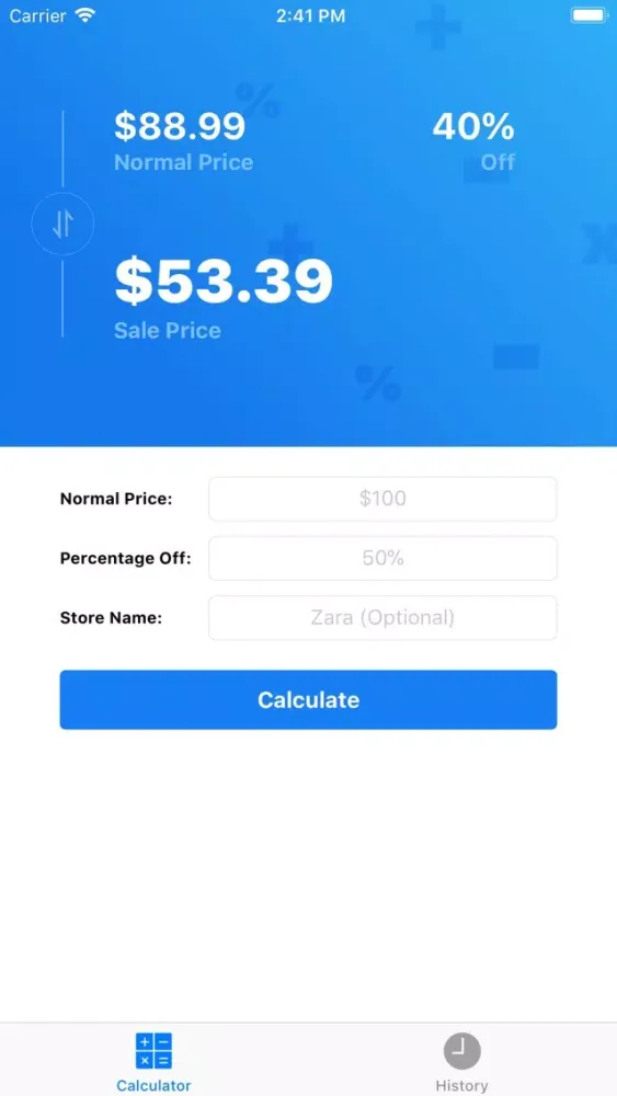 Sale Calculator سکرین شاٹس