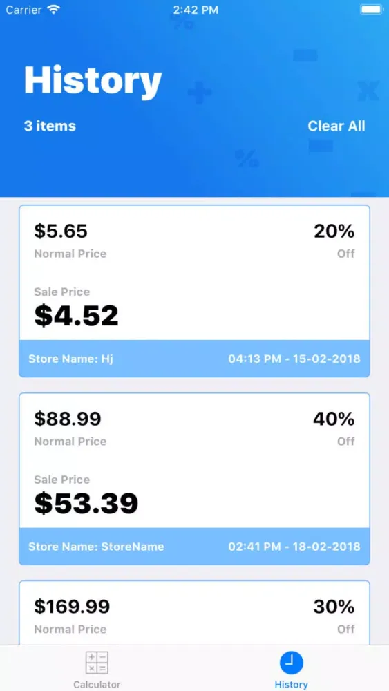 Sale Calculator سکرین شاٹس
