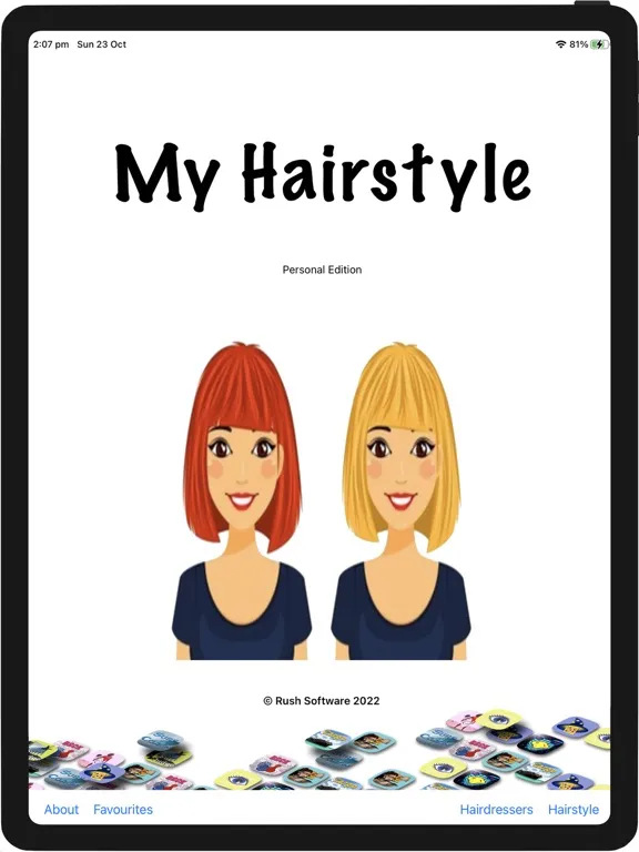 Tangkapan layar My Hairstyle iPad 