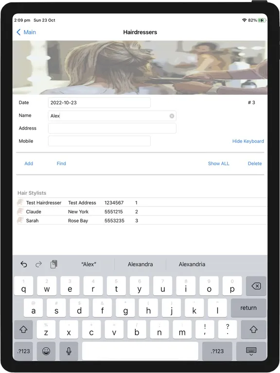 Tangkapan layar My Hairstyle iPad 