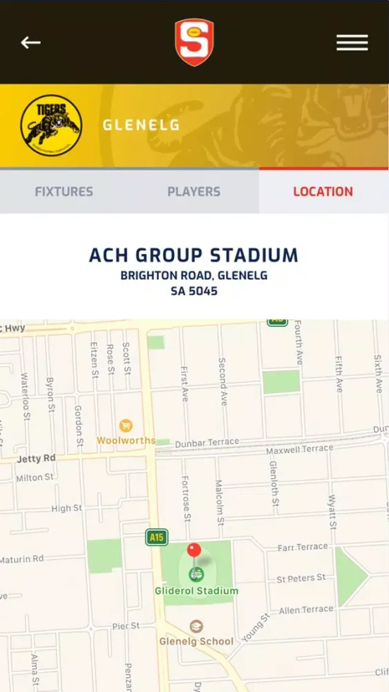 Capturas de tela do The Official Glenelg FC App