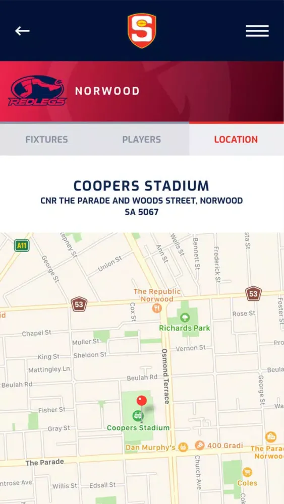 Capturas de pantalla de The Official Norwood FC App