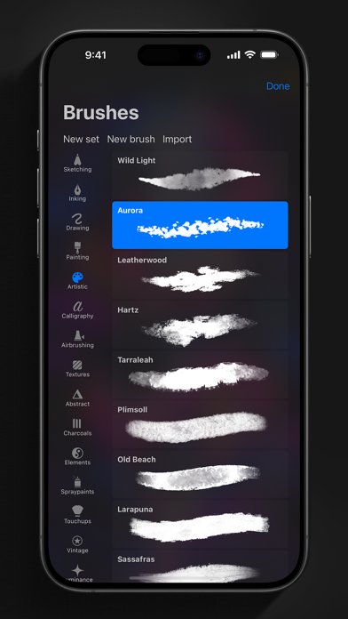 Tangkapan skrin Procreate Pocket