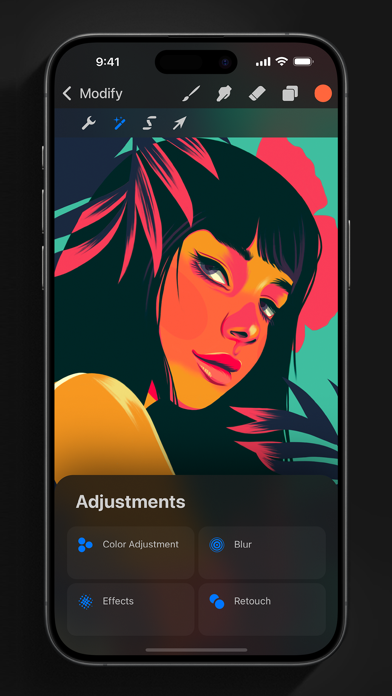 Tangkapan skrin Procreate Pocket