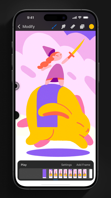 Tangkapan skrin Procreate Pocket